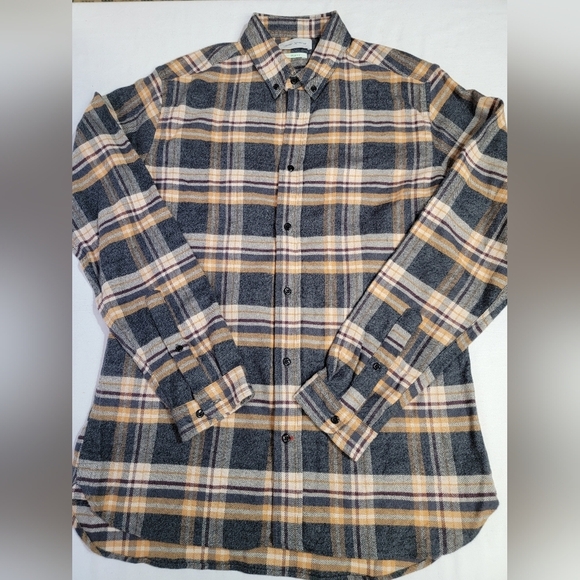 Oliver Spencer Brook Checked Flannel Shirt (Size 15) Small 100% Organic Cotton - Picture 14 of 15